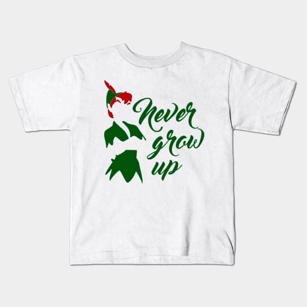 Never Grow up Never Kids T-Shirt by SabrinaEgger